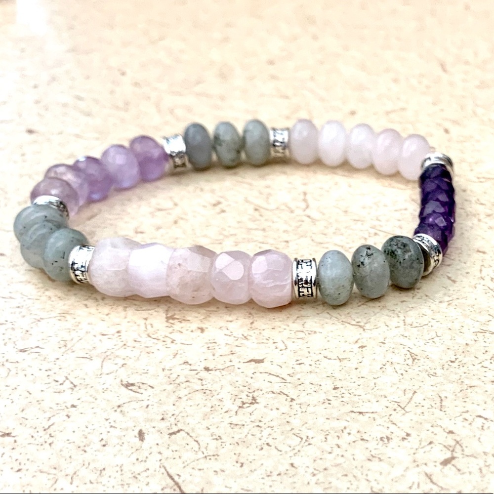 Four Stones, One Praying Bracelet, Gem Stones